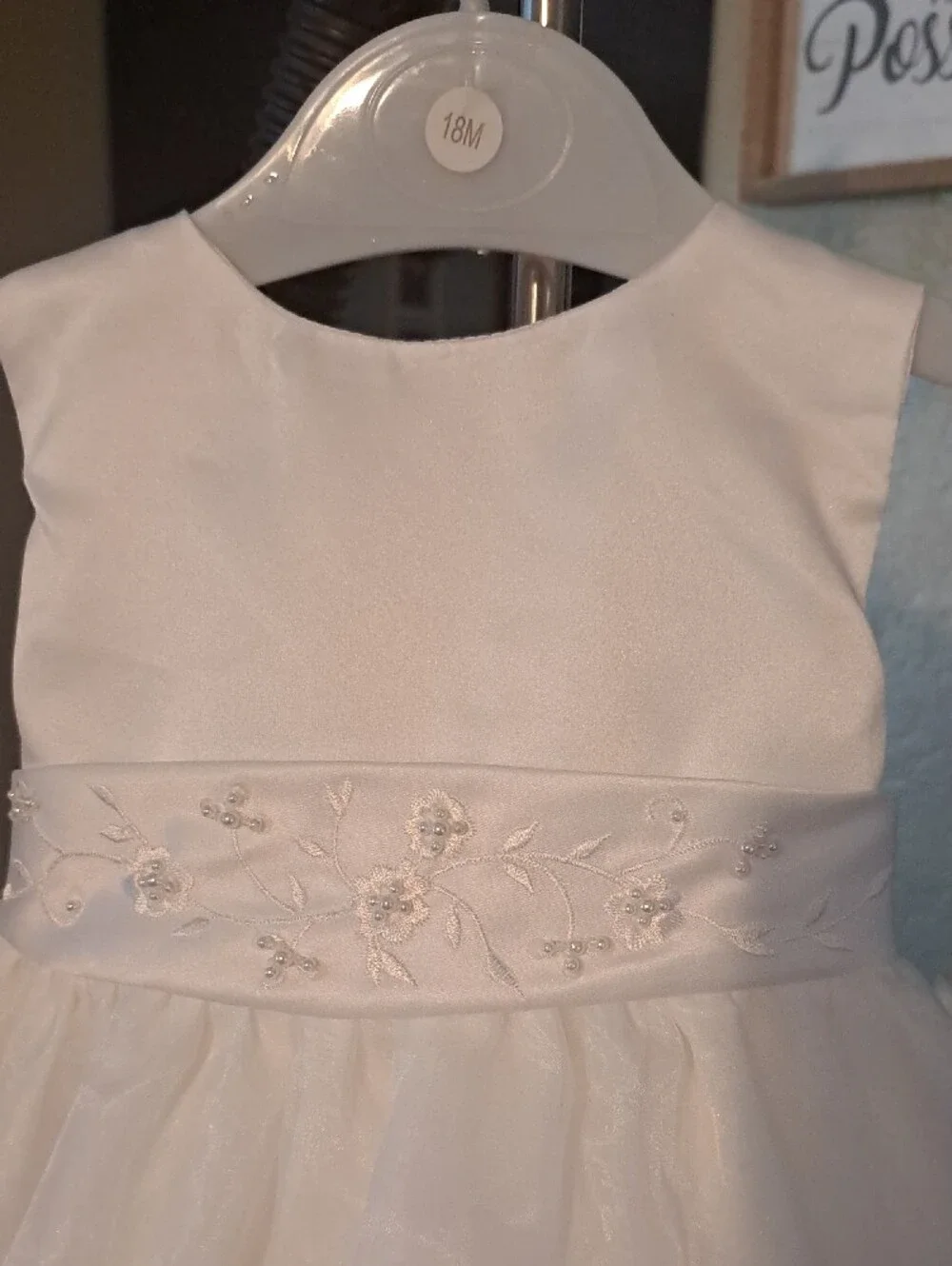 Baby Dress White Size 18 M.